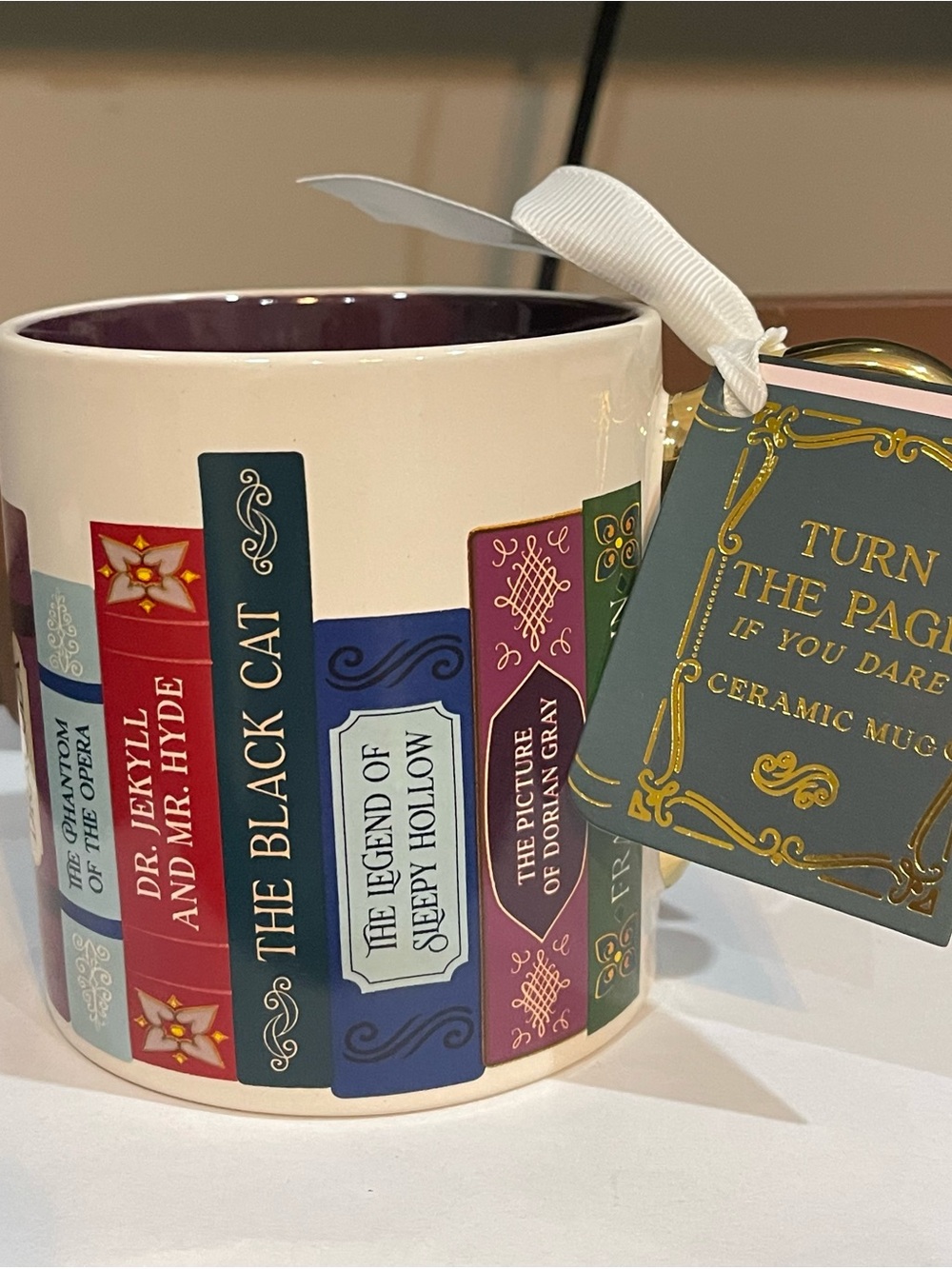 ✨👻Literary Classics Ceramic Mug - Turn The Page If You Dare✨👻